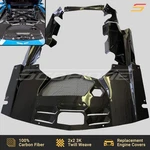 Scopione Carbon Fiber Engine Bay Covers Trim Kit For Lamborghini Aventador Coupe. Fixed Price $3800.00.