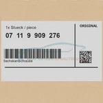 Genuine Bmw 07119909276 - Hex Bolt. Fixed Price $24.26.