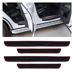 4PCS Car Door Threshold Protection, 23.03"L X 1.87"W, Black&red Borde. Fixed Price $21.99.