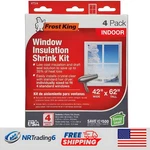 New 4 Pack Indoor Window Insulation Kit Clear Film Easy Install Winter Seal. Fixed Price $7.67.