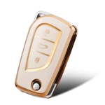 Worcas Compatible With Toyota Key Fob Cover 3 Buttons, Gold-white. Fixed Price $16.64.