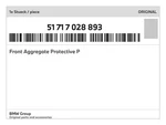 Genuine Bmw Front Aggregate Protective 51-71-7-028-893 New. Fixed Price $645.55.