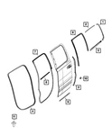 Genuine Mopar Pillar Lower Weatherstrip Right 68306170AC. Fixed Price $14.22.