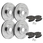 Front & Rear Drilled Brake Rotors + Pads For Dodge Charger Challenger 300 V6. Fixed Price $210.69.